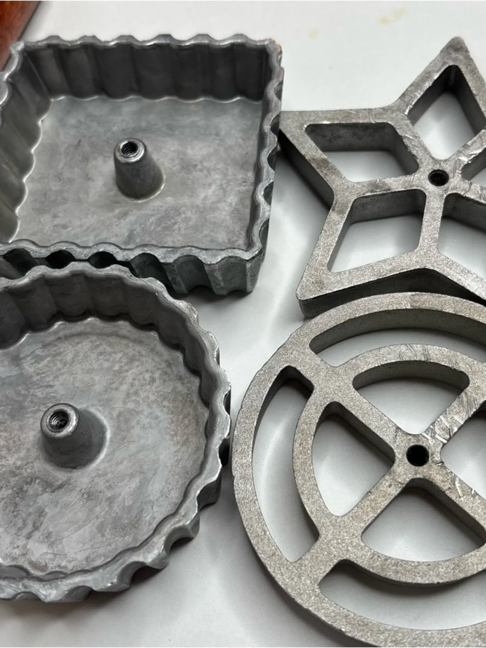 Vintage Nordic Ware Double Rosette & Timbale Iron - Aluminum Baking Molds